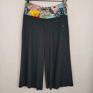Ocean Pacific OP Swim Aloha Foldover Waist Wide Leg Pants Juniors L Y2K Surfcore